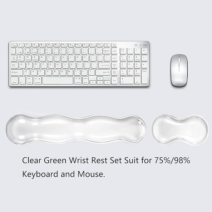 Clear Gel Wrist Rest for Keyboard and Mouse Soft Comfortable Wrist Support for - Image 4