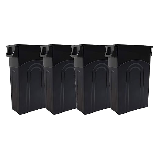 United Solutions Highboy Waste Container, 23 Gallon, Space Saving Slim Profile by UNITEDSOLUTIONS