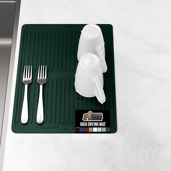 GORILLA GRIP 100% BPA-Free Silicone Dish Drying Mat by GorillaGrip