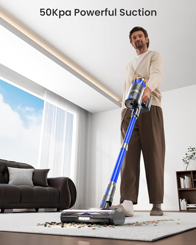 Cordless Vacuum Cleaner, Upgraded 600W 50KPA 70Mins Cordless Stick Vacuum - Image 2