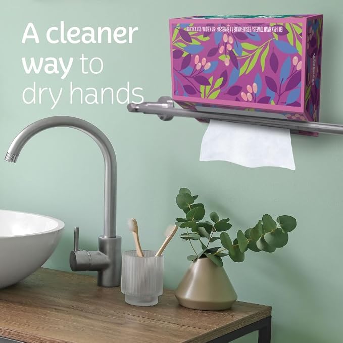 Kleenex Disposable Paper Hand Towels, 6 Boxes, 60 Tissues per Box, Packaging - Image 3