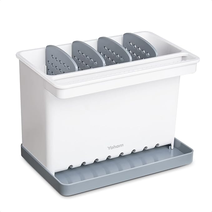 YOHOM Sink Brush Holder for Kitchen Sink Sponge Caddy Countertop Organizer by Yohom
