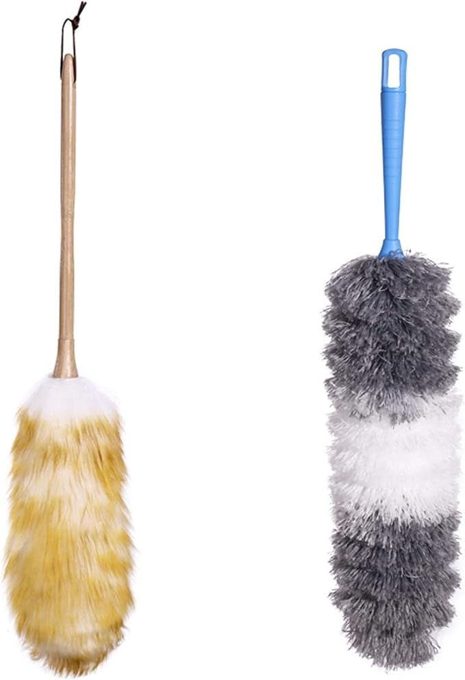 Lambswool Duster with Wood Handle, Microfiber Duster, Household Duster Set by Unknown