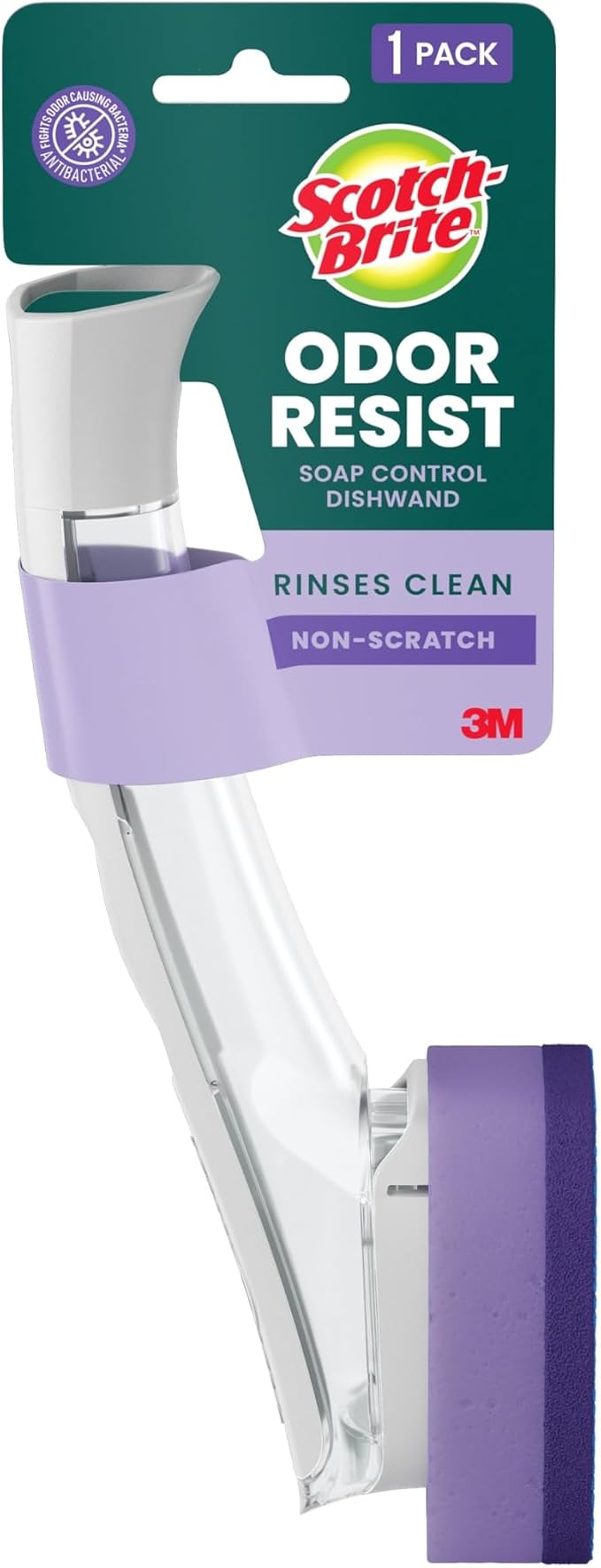 Scotch-Brite Soap Control Odor Resist Non Scratch Dishwand, 1 pack by Scotch-Brite