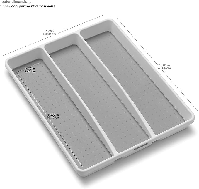 madesmart Classic Large Utensil Tray, Soft Grip, Non-Slip Kitchen Drawer - Image 5
