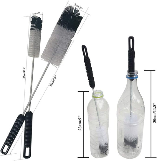 NewFerU Wire Bottle Cleaning Brush Set Small Large Thin Long Handle, Utility - Image 2