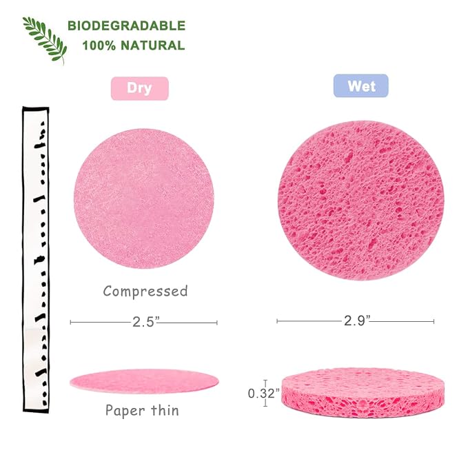 50-Count Compressed Facial Sponges - Image 3