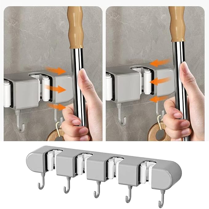 VALINK Brooms and Mop Holder Wall Mounted, Brooms Hanger - Image 6