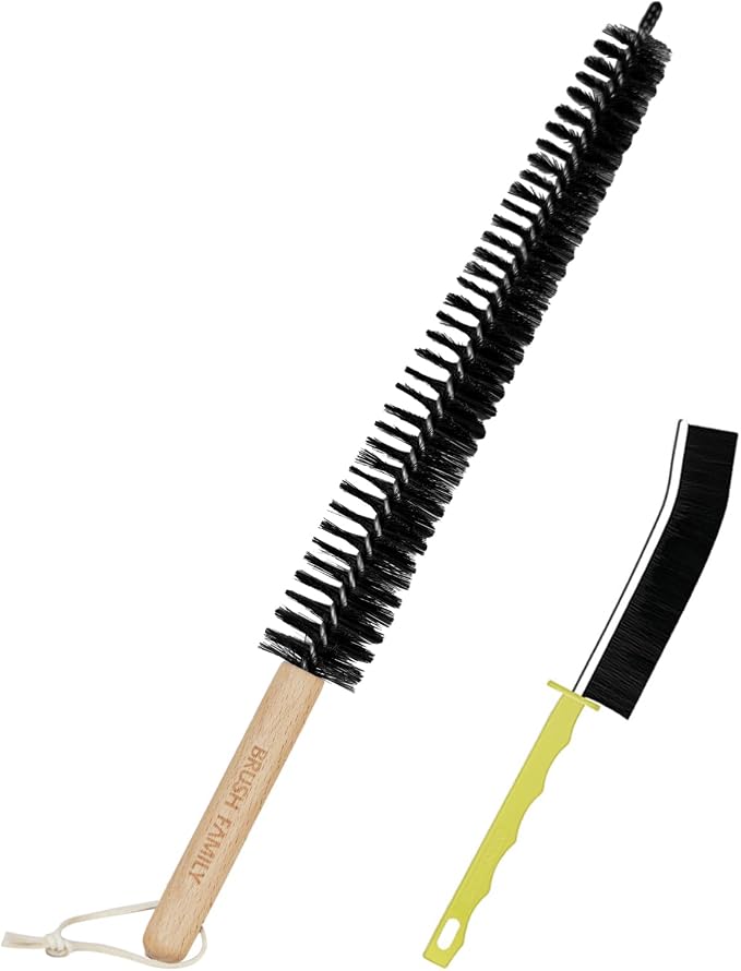 2 Pack Dryer Vent Cleaning Brush Kit: 16.5" Heavy-Duty Lint Removal Tool by BRUSHFAMILY