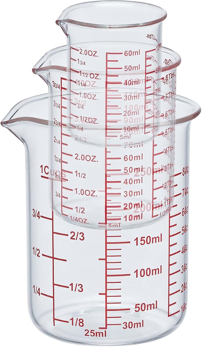Ackers High Borosilicate Glass Measuring Cup Set - Image 3