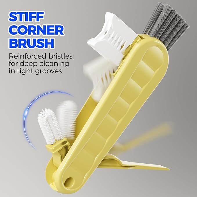 6 Pack Holikme 4 in 1 Cup Lid Cleaning Brush Set - Image 3