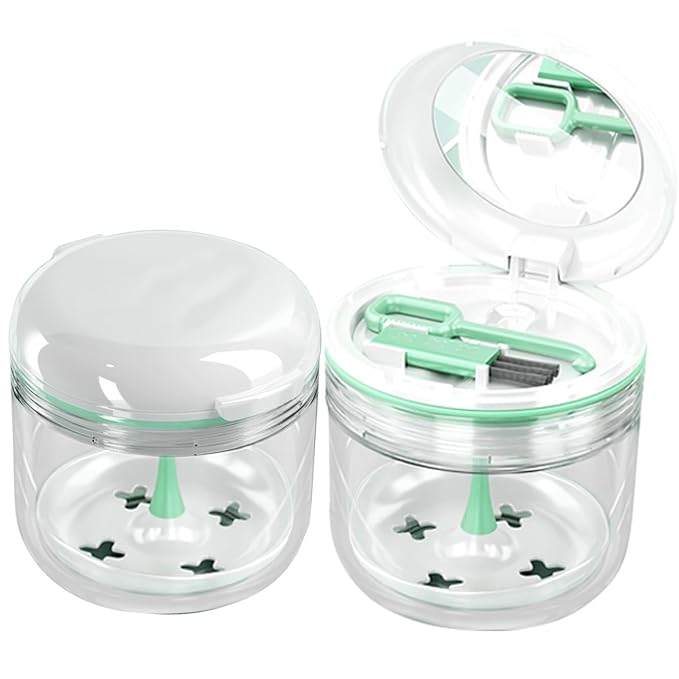Denture Bath Cup，Retainer Cleaner Case Box, Night Mouth Guard Case Holder by Aidarmollcomingonlyforyou