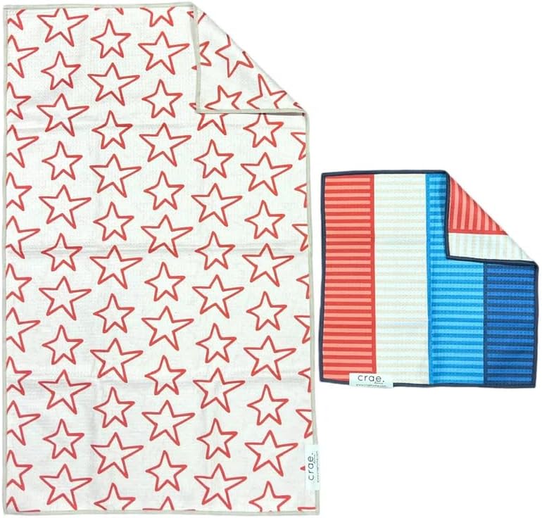 Microfiber Hand Towel & Washcloth Set of 2 by CraeHome