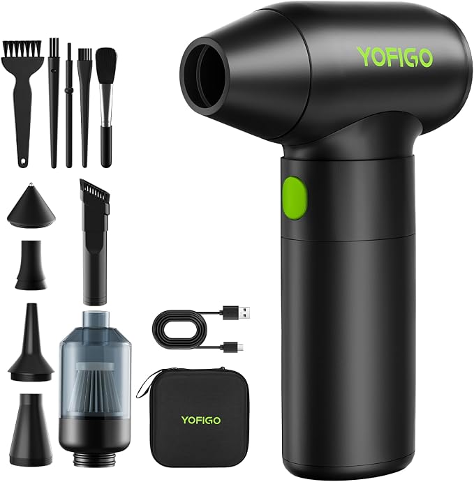 Electric Air Duster-150, 000 RPM 4-Gear Adjustable Aluminum Alloy Compressed by YOFIGOYoFiGoIt