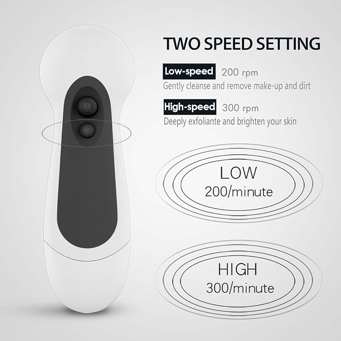 Waterproof Facial Cleansing Spin Brush Set - Image 4
