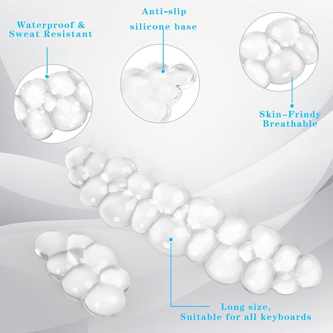 Gel Cloud Keyboard and Mouse Wrist Rest, Cute Wrist Support and Arm Support - Image 3