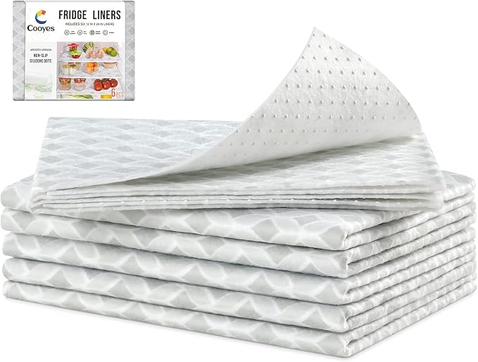 Cooyes Refrigerator Liners, Non-Slip Fridge Liners Washable, Absorbent by Cooyes