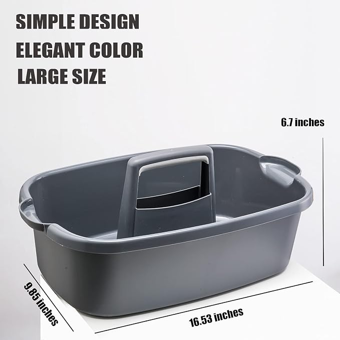 ALINK Large Plastic Shower Caddy Tote, Portable Storage Caddy Basket Organizer - Image 2
