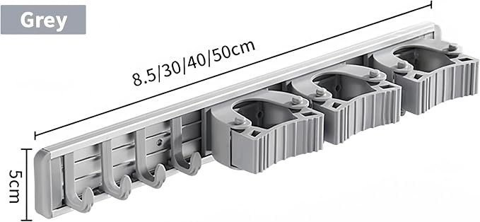 Broom Hook Holder Wall Mount Mop Organizer Holder Space Aluminum Storage Hook - Image 3