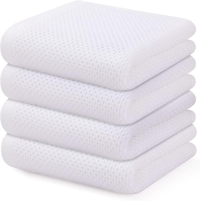 Kitinjoy 100% Cotton Waffle Weave Kitchen Hand Towels by Kitinjoy