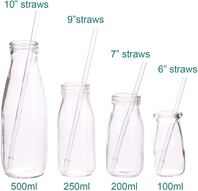 DAKOUFISH 6 Inch Reusable Clear Plastic Drinking Straws - Image 5