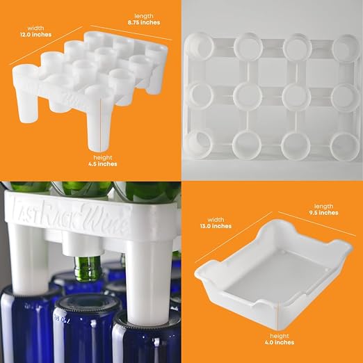 FASTFERMENT - 12-Bottle Drying Rack & Tray| Bottle Drying Tree Alternative | - Image 3
