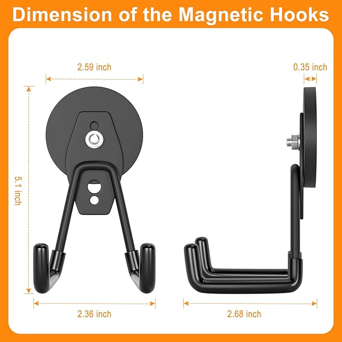 ENUODA Strong Magnetic Hooks Heavy Duty Magnet Garage Hooks - Image 6