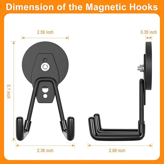 ENUODA Strong Magnetic Hooks Large Rare Earth Magnet Hooks Heavy Duty Utility - Image 2