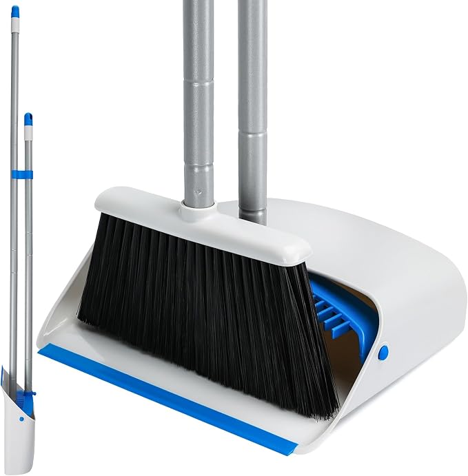 Broom with Dustpan Combo Set, Dustpans Stand Up by SONCAL
