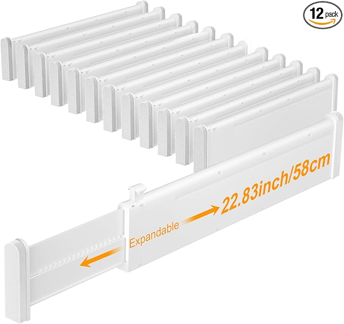 HiYZ Expandable Drawer Dividers, Large Kitchen Utensils Drawers Divider by HiYZ