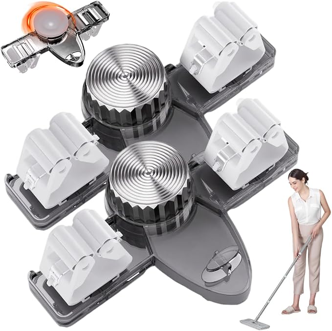 Broom and Mop Holder Wall Mount 2PCS Suction Cup Organizer by Unknown