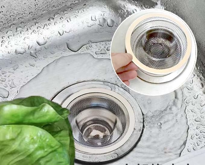8PCS Metal Mesh Kitchen Sink Strainer, 4.41" Stainless Steel Slop Basket Filter - Image 4