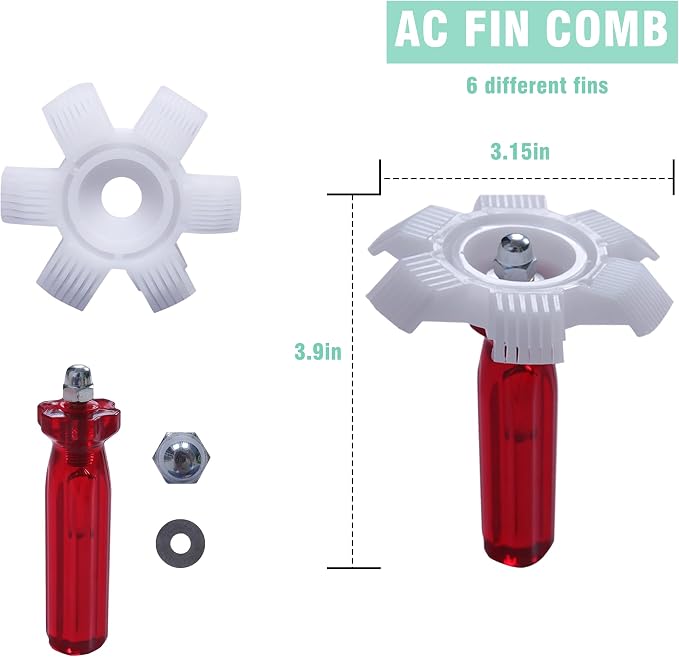 10 Pcs Air Conditioner Fin Comb Cleaner kit AC Coil Cleaning Brush 5 Different - Image 5