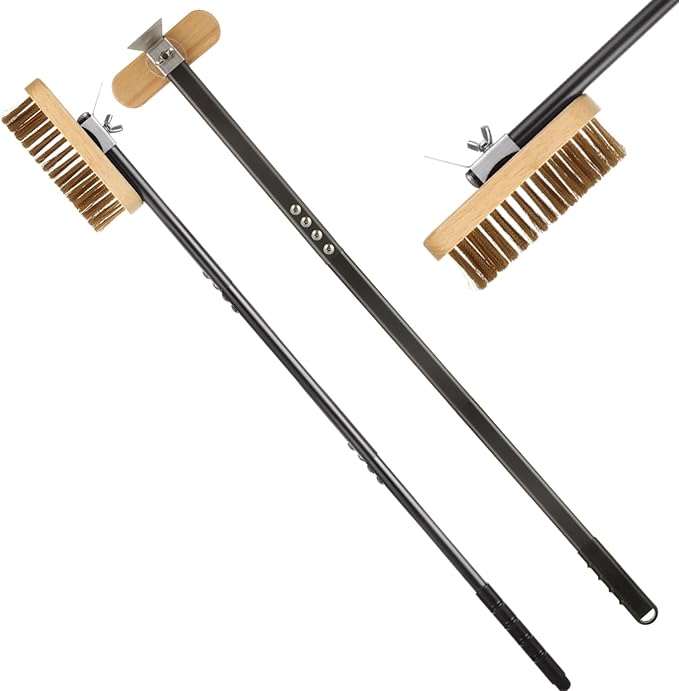 Pizza Oven Brush with Scraper, Grill Brush, Pizza Brush by HOME