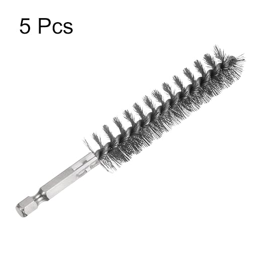 HARFINGTON 5Pcs Bore Brush Stainless Steel 18mm Dia Cleaning Twisted Wire Brush - Image 3