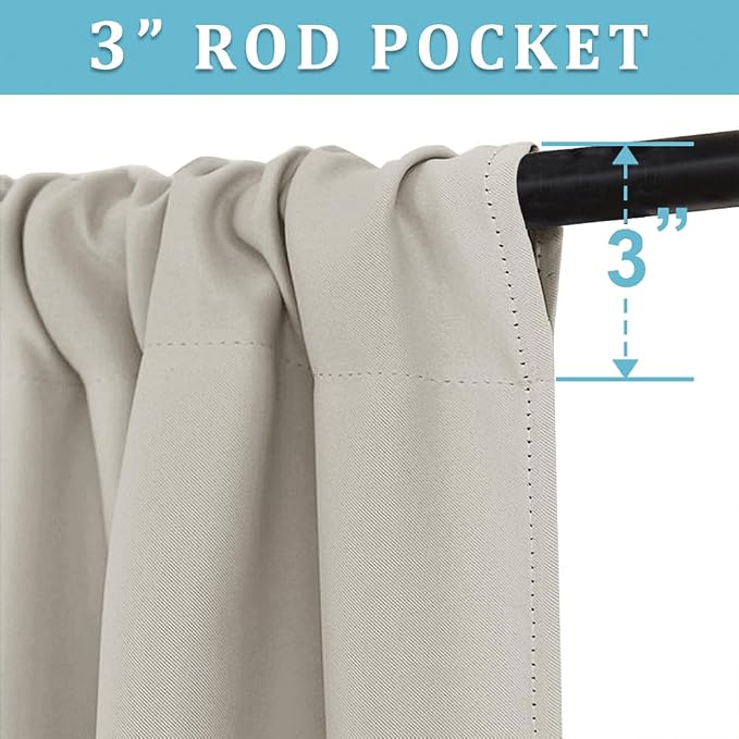 RYB HOME Kitchen Curtains Blackout - Image 3