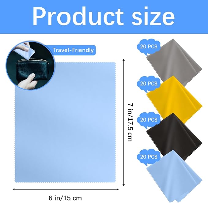 80 Pack Microfiber Cleaning Cloth - Image 2