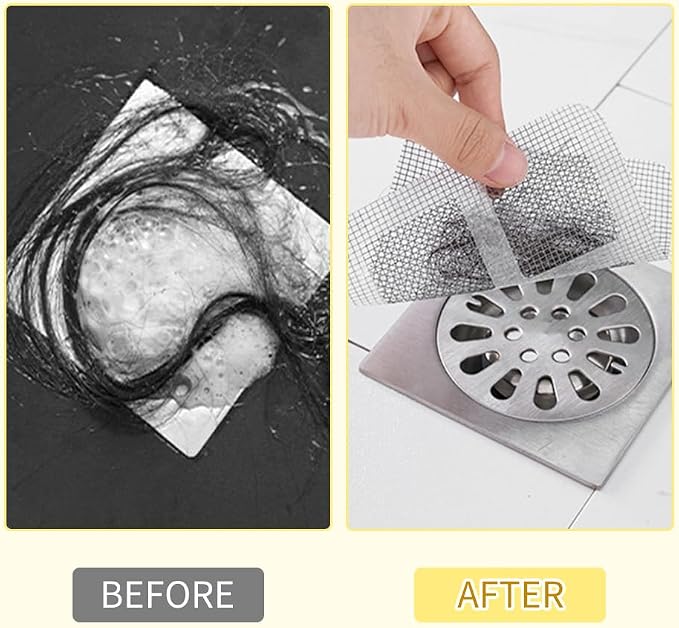 Disposable Shower Drain Hair Catcher, Disposable Hair Drain Stickers Drain Mesh - Image 7