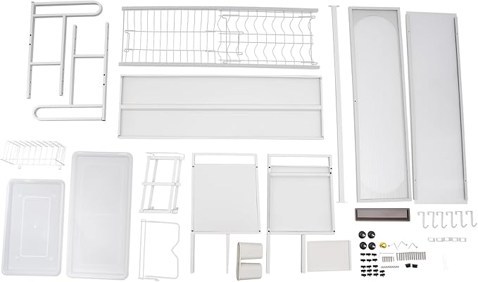 3 Tier Over The Sink Dish Drying Rack W/Clear Cabinet Door, Adjustable Dish - Image 3
