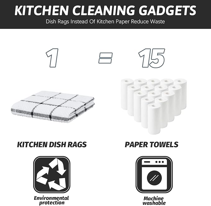 Nialnant 18 Pack Kitchen Towels, 100% Cotton Dish Towels - Image 6