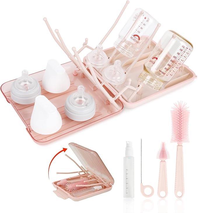 Baby Bottle Brush Set, 6-in-1 Travel Bottle Cleaning Kit by Unknown