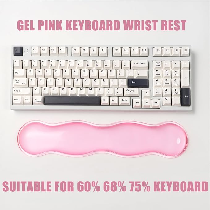 Ergonomic Silicone Gel Keyboard and Mouse Wrist Rest Set – Clear Wrist Rest - Image 4