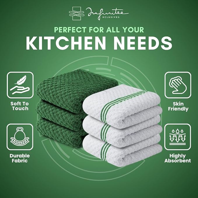 Infinitee Xclusives 100% Cotton Kitchen Towels - Image 6