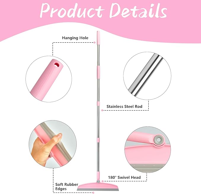 Multifunction Silicone Broom, 54 Inch Adjustable Long Handle Rubber Magic Broom - Image 3