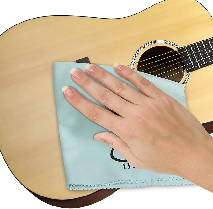 Hricane 4-Pack 12"x12" Guitar Cloths Ultrafine fiber suede Plush Polishing - Image 6