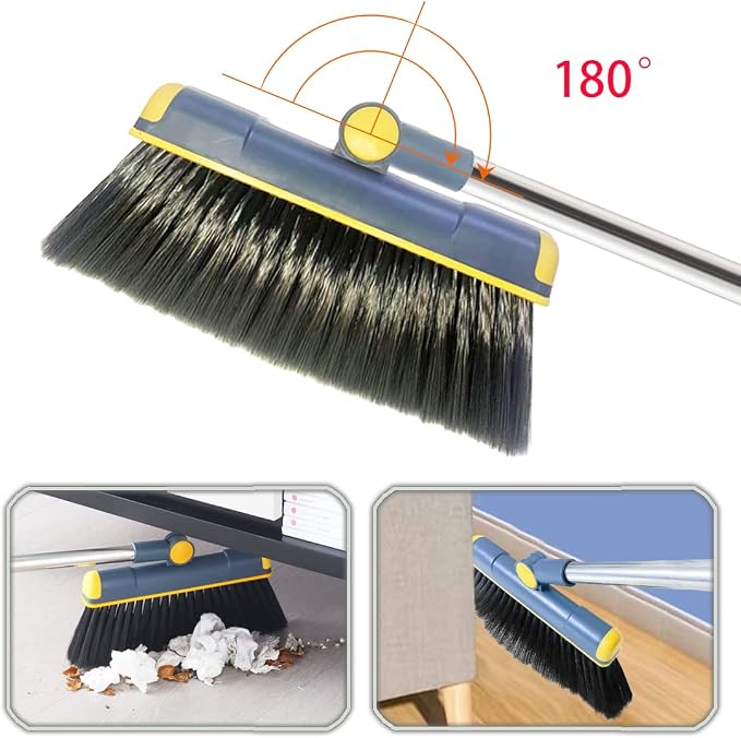 Broom and Dustpan Set for Home, Long Handle Dust Pan and Broom Combo for Indoor - Image 5