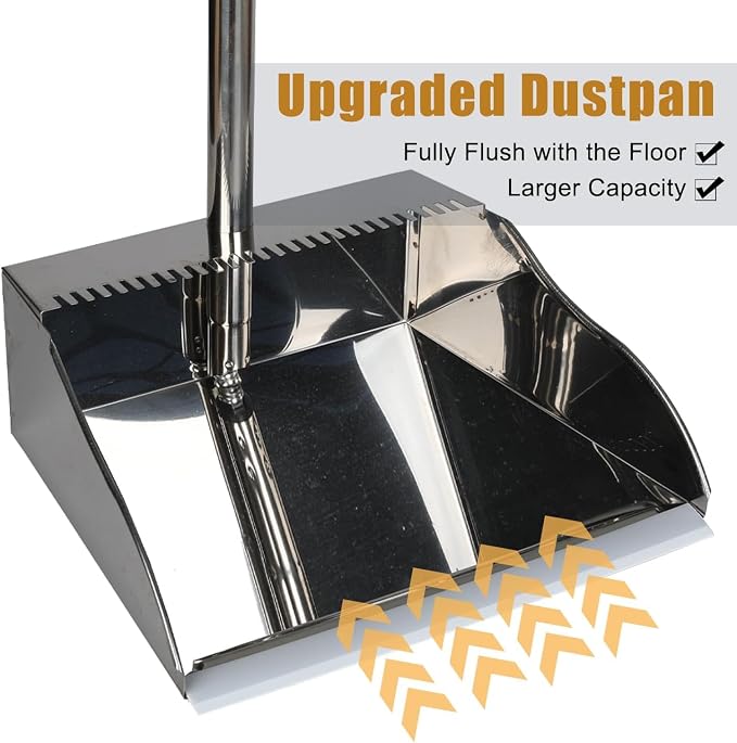 3 Pack Stainless Steel Dustpan Metal Dustpan - Image 4