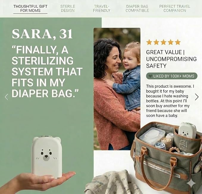Travel Bottle Cleaner kit, 7in1 Baby Toddler Travel Essential Silicone Bottle - Image 4