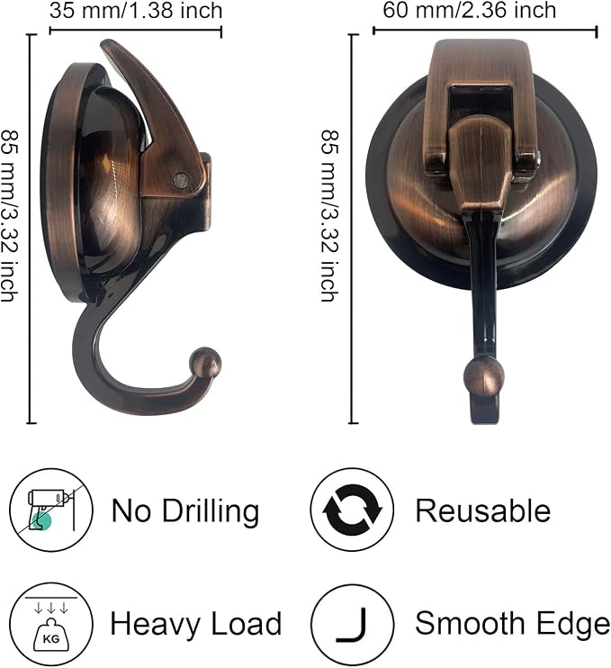 Heavy Duty Vacuum Suction Shower Hooks - Image 4