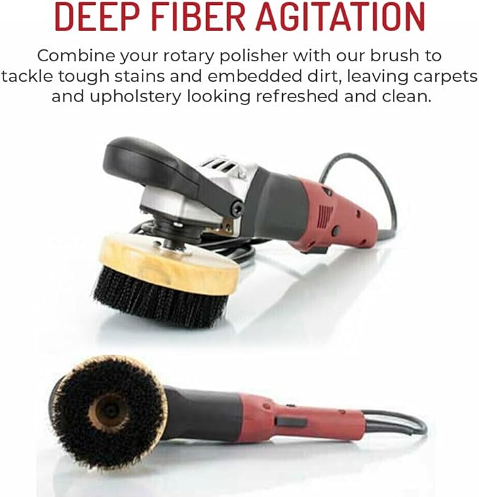 HI-TECH 5” Wood Block Brush – Carpet & Upholstery Shampoo Tool - Image 5